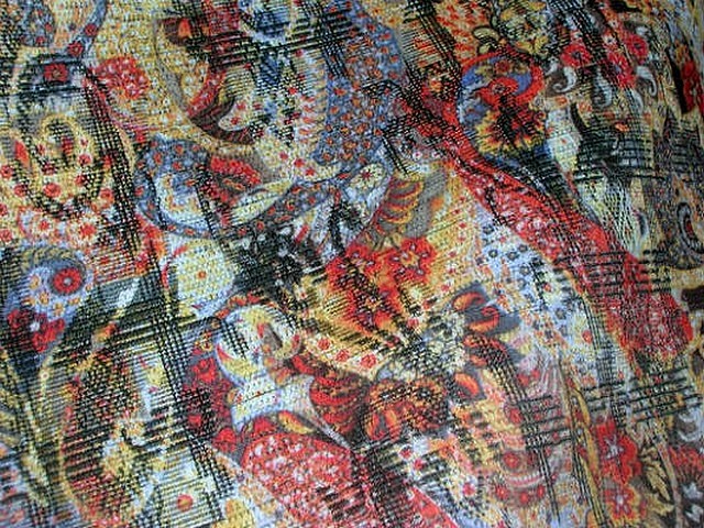 Coton reversible cachemire noir blanc et couleur 4