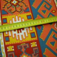 Coton rouge motifs rayures amerindiennes 
