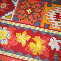 Coton rouge motifs rayures amerindiennes 2 
