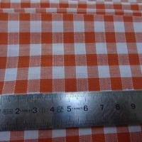 Coton tisse vichy orange et blanc 2 