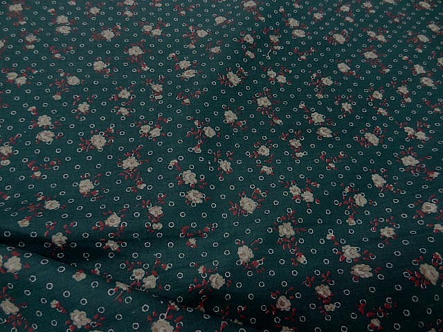 Coton vert imprime liberty