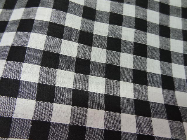 Coton vichy noir blanc en coton 2