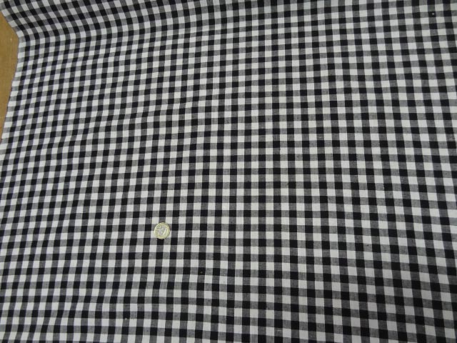Coton vichy noir blanc en coton 3 