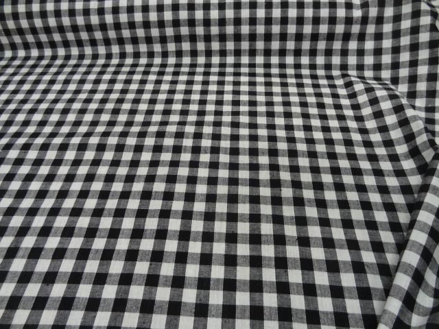 Coton vichy noir blanc en coton 4