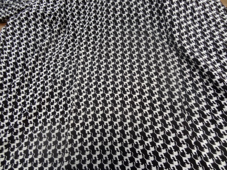 Coton viscose blanc noir p tits chats 1