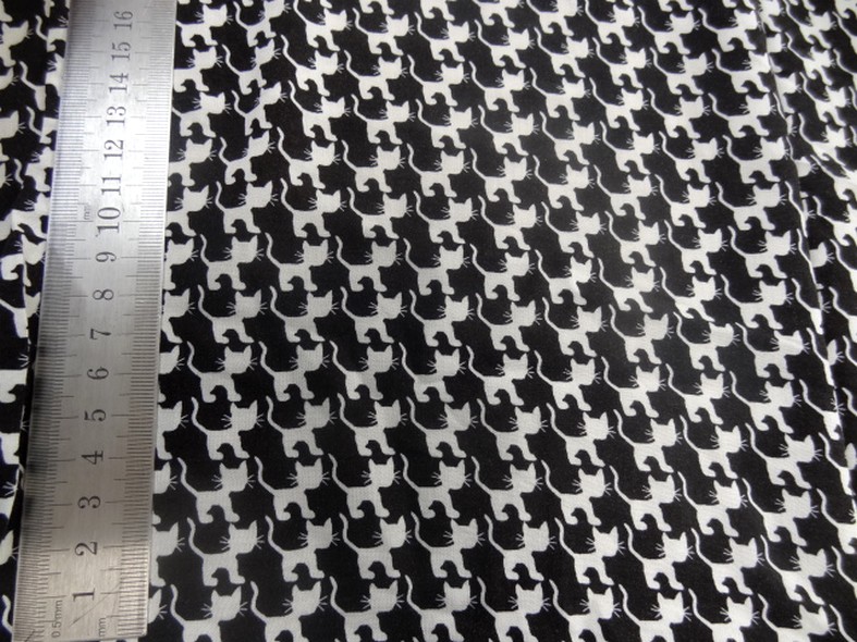 Coton viscose blanc noir p tits chats 2