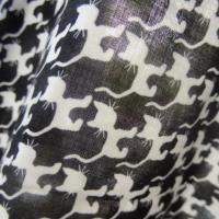 Coton viscose blanc noir p tits chats 4 