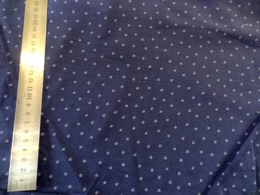 Coton viscose bleu marine étoilé 01
