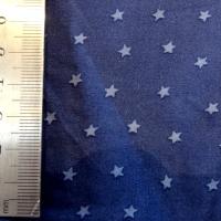Coton viscose bleu marine étoilé 02