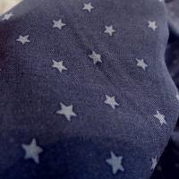Coton viscose bleu marine étoilé 03