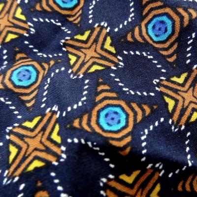 Coton viscose bleu nuit motif lumineux 2 