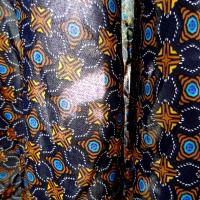 Coton viscose bleu nuit motif lumineux 3