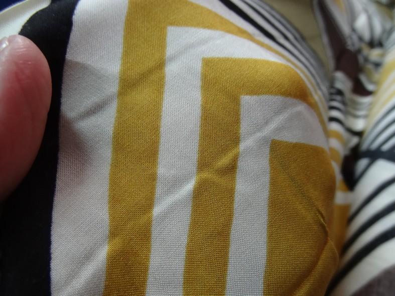 Coton viscose carreaux vintage ocre noir blanc 1