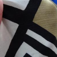 Coton viscose carreaux vintage ocre noir blanc 2