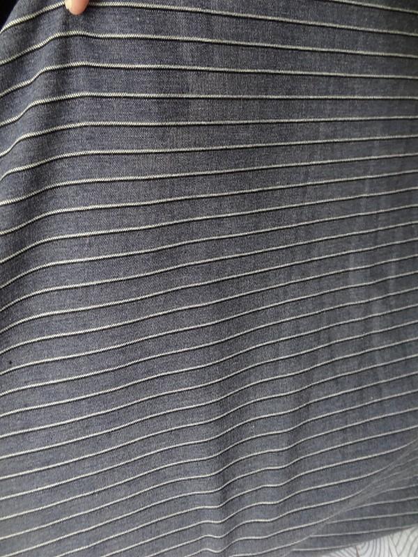 Coton viscose fond jean chambray fines rayures ombrees 1