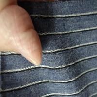 Coton viscose fond jean chambray fines rayures ombrees 2 