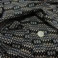 Coton viscose fond noir zigzag ethnique 1