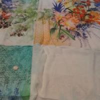 Coton viscose grand patchwork fleuri 02