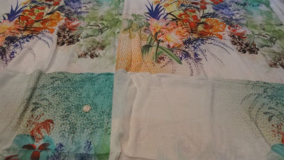 Coton viscose grand patchwork fleuri 02