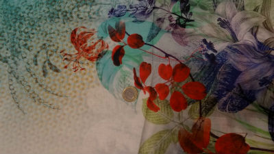 Coton viscose grand patchwork fleuri 03