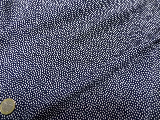 Coton viscose imprime nuit pois pointille 1