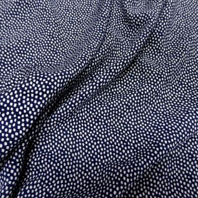 Coton viscose imprime nuit pois pointille 2 