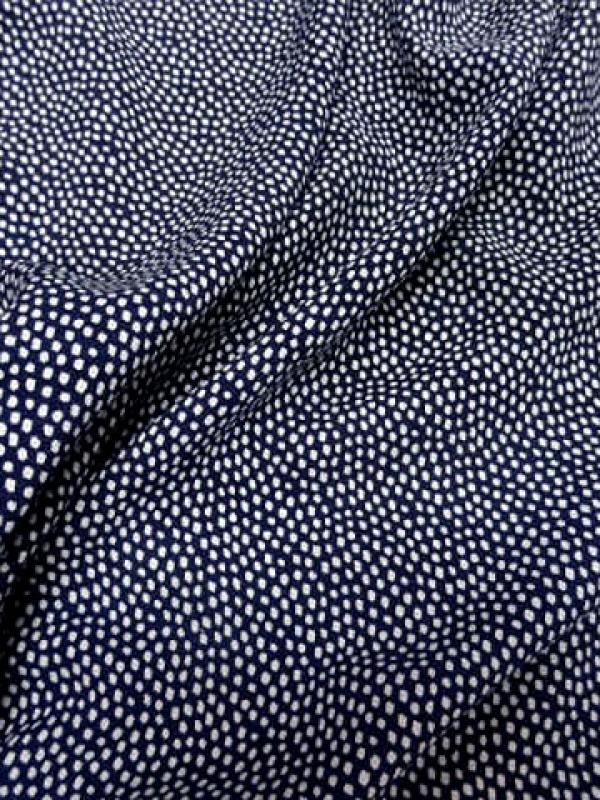 Coton viscose imprime nuit pois pointille 2 
