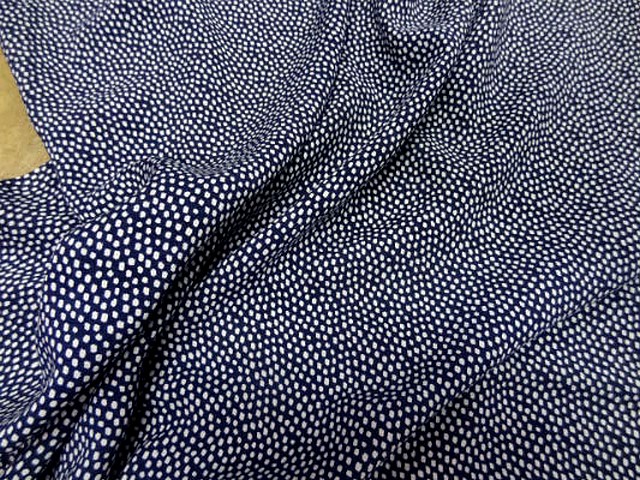 Coton viscose imprime nuit pois pointille 2