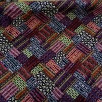 Coton viscose imprime patchwork ton de rose1