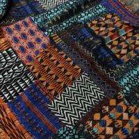 Coton viscose imprime patchwork