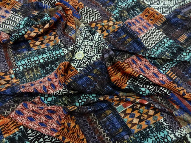 Coton viscose imprime patchwork9
