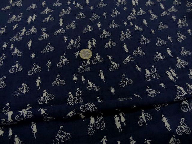 Coton viscose marine ballade en velo 1