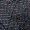 Coton viscose motif ethnique corail marine bleuet 3 