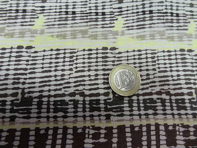 Coton viscose motif rayures abstraites