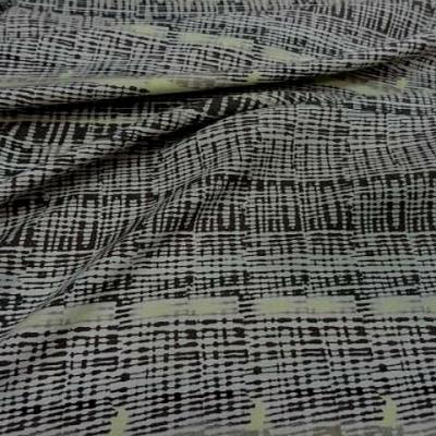 Coton viscose motif rayures abstraites 2 