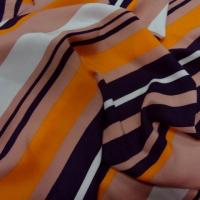 Coton viscose raye marine orange et chair 1 