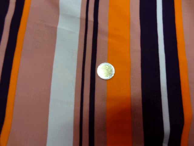 Coton viscose raye marine orange et chair 2