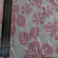Cotonnade a fleurs vichy rose blanc 02