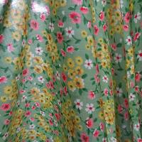 Cotonnade vert d eau petites fleurs 4