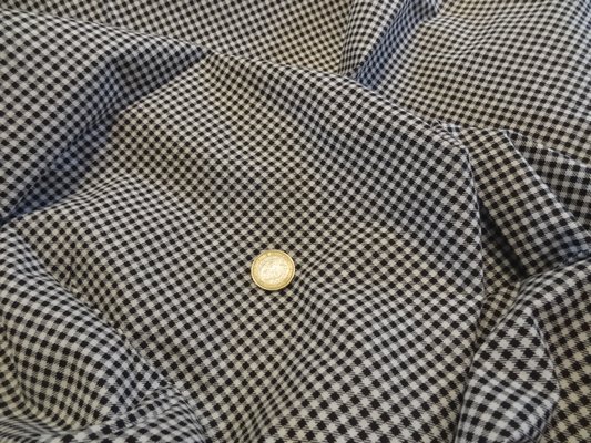 Cotonnade petit vichy blanc-noir 01