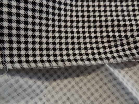 Cotonnade petit vichy blanc-noir 02