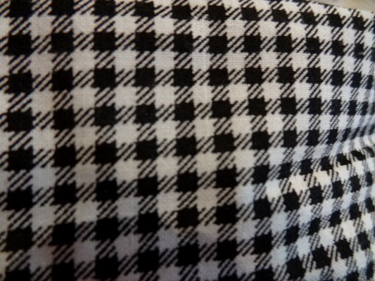 Cotonnade petit vichy blanc-noir 03