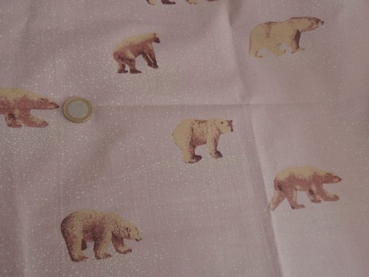 Cotonnade rose ours polaire 02