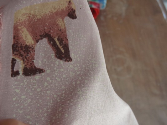 Cotonnade rose ours polaire 03