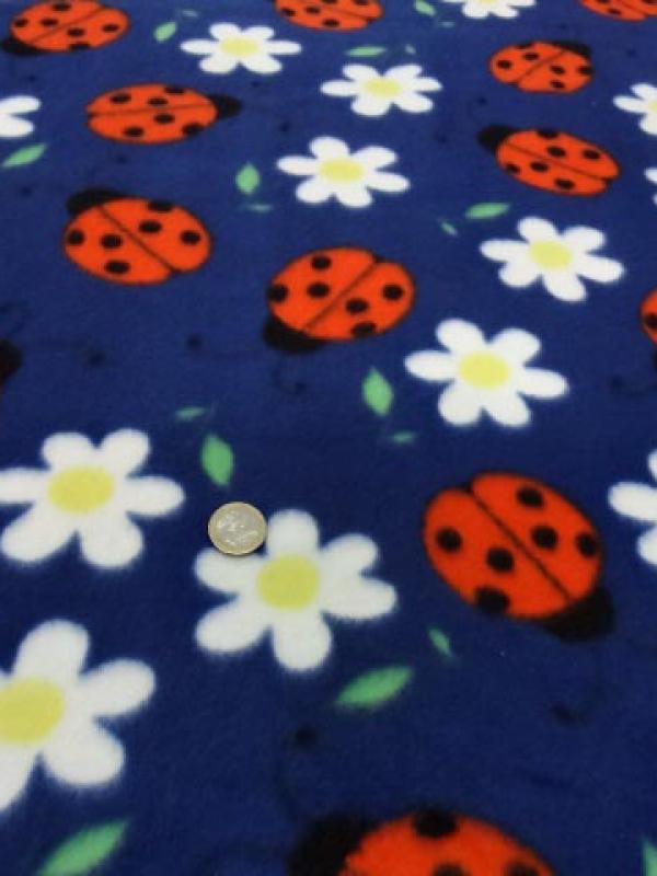 polaire bleu imprimée coccinelles 0