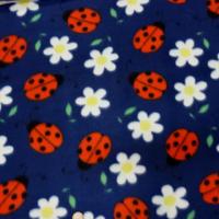 polaire bleu imprimée coccinelles 1