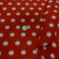 polaire rouge  pois blanc