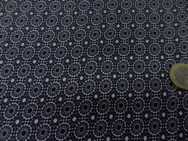 Coupon de viscose imprime noir blanc 2