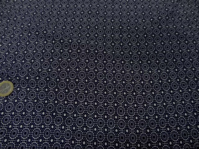 Coupon de viscose imprime noir blanc 3