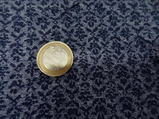 viscose imprimé tons bleus 0